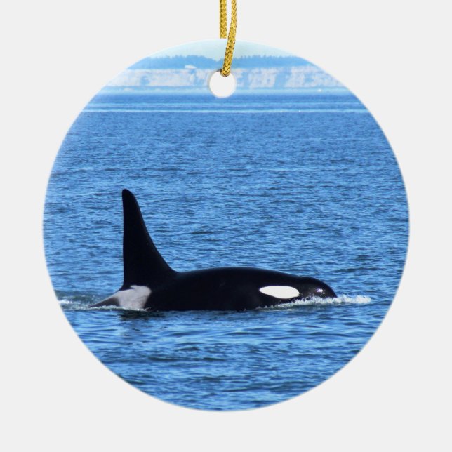Killer Whale Ceramic Ornament (Front)