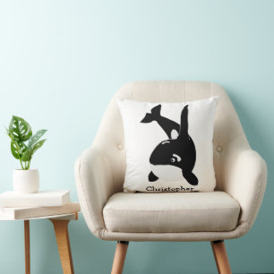 Killer Whale Design Personalised Cushion