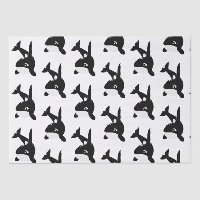 Killer Whale Design Tissue Paper (Front)