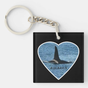 Killer Whale Fin "Aquarius" Orca  Key Ring