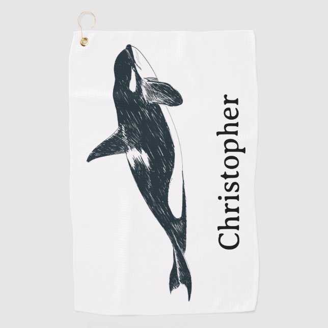 Killer whale golf towel (Front)