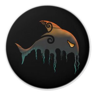 killer whale Halloween Ceramic Knob