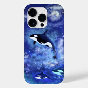 Killer Whale iPhone Case Blue Full Moon