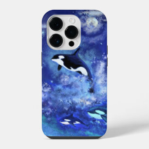 Killer Whale iPhone Case Blue Full Moon