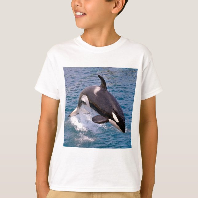 Killer whale jumping out of water T-Shirt (Front)