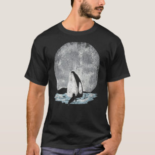 Killer Whale Moonlight Ocean Animal  Full Moon Orc T-Shirt