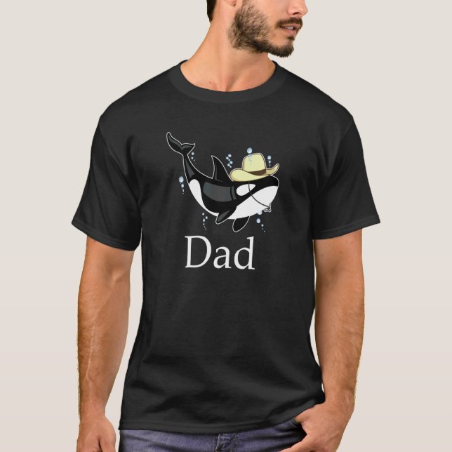 Killer Whale Orca As Dad Matching For Fathers Day  T-Shirt (Front)