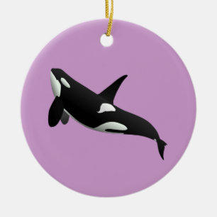 Killer Whale, Orcinus Orca Ceramic Ornament