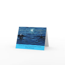 Killer Whale Starlight Sea inspirational greeting 