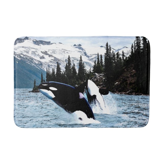 Killer Whales Bath Mat (Front)