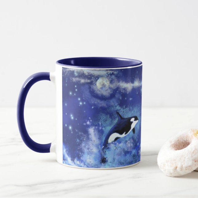 Killer Whales Coffee Mug (With Donut)