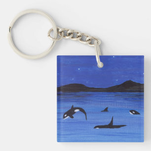 Killer Whales Key Ring