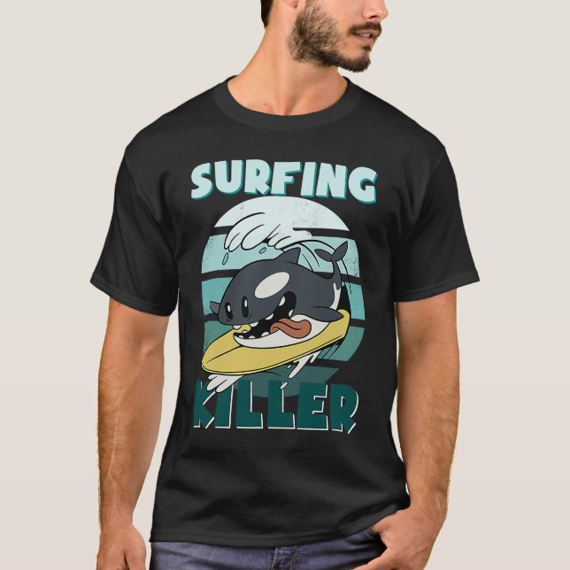 Killerwal Surf Ocean  Men's Boys Children's Orca T-Shirt (Front)