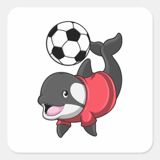 Killerwhale as Soccer player with Soccer Square Sticker (Front)