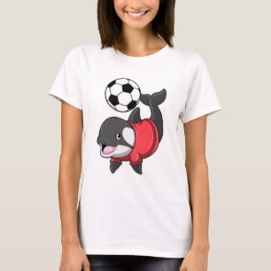 Killerwhale as Soccer player with Soccer T-Shirt