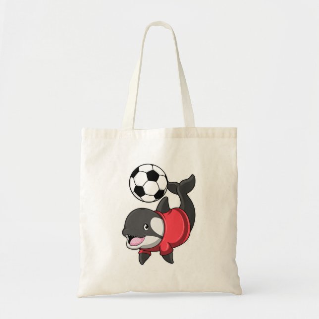 Killerwhale as Soccer player with Soccer Tote Bag (Front)