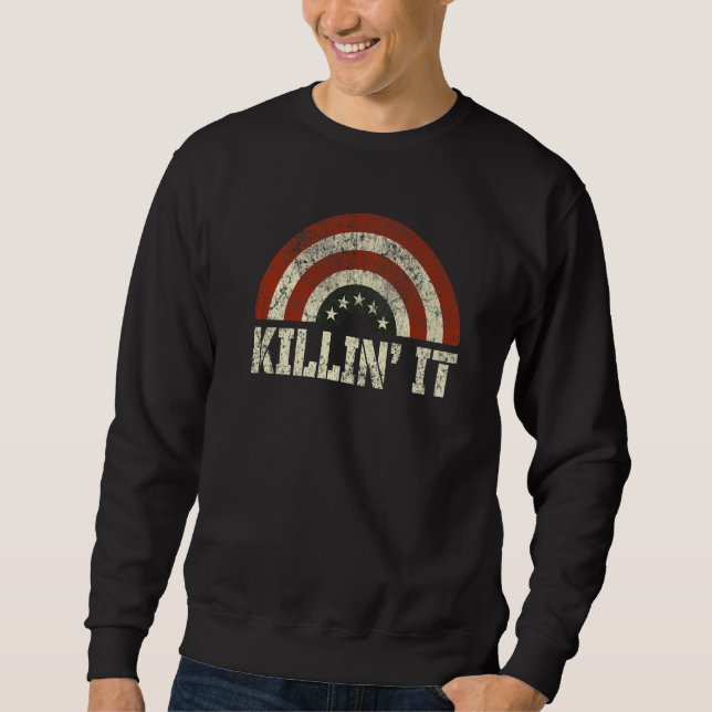 Killin´ It USA Flag  Sayings Women Top Killin It   (Front)