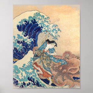 Killing The Octopus Off Kanagawa Poster