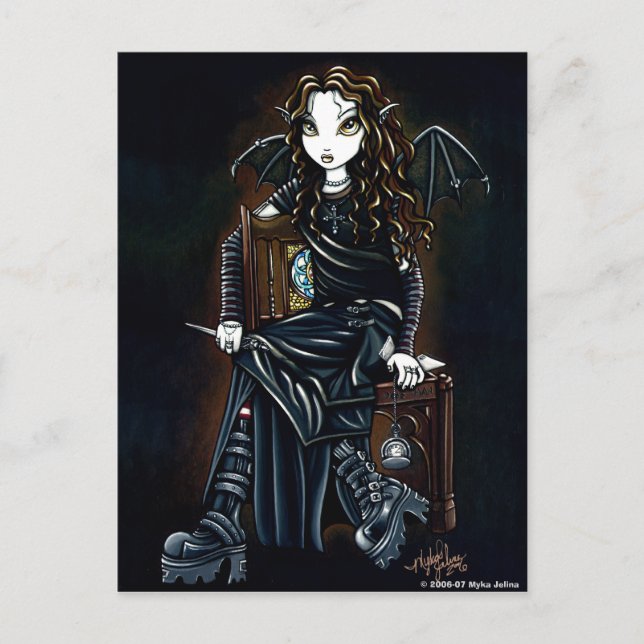 "Killing Time" Dark Fae Postcard (Front)