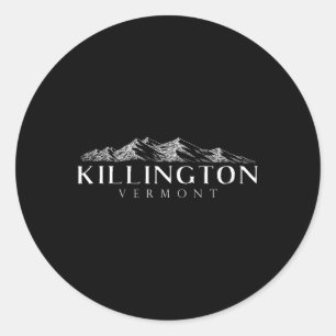Killington Gift Vermont Shirt For Winter Skiing Classic Round Sticker
