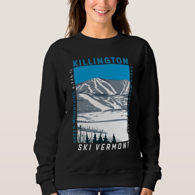 Killington Ski Area Winter Vermont Vintage Sweatshirt (Front)