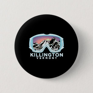 Killington Ski Design Killington, Vt Skiing Snow G 6 Cm Round Badge