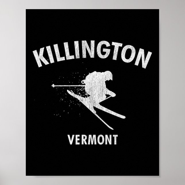 Killington Skiing Tee Vermont Ski  Poster (Front)