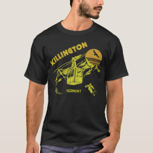 Killington Vermont Distressed Retro Skiing T-Shirt
