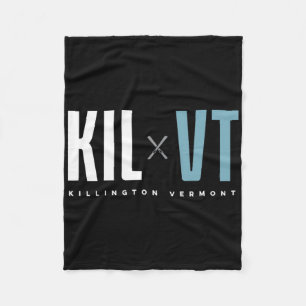 Killington Vermont Graphic Ski Fleece Blanket