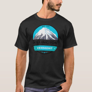 Killington Vermont Mountain Snow Peak Novelty Art T-Shirt
