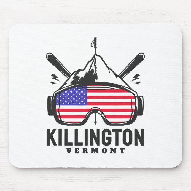 Killington Vermont Ski Retro Skiing  Mouse Pad (Front)