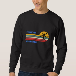 Killington Vermont Skiing Skier Ski Retro Sun Vint Sweatshirt