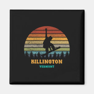 Killington Vermont Vintage Sun Snowboarding Snowbo Magnet