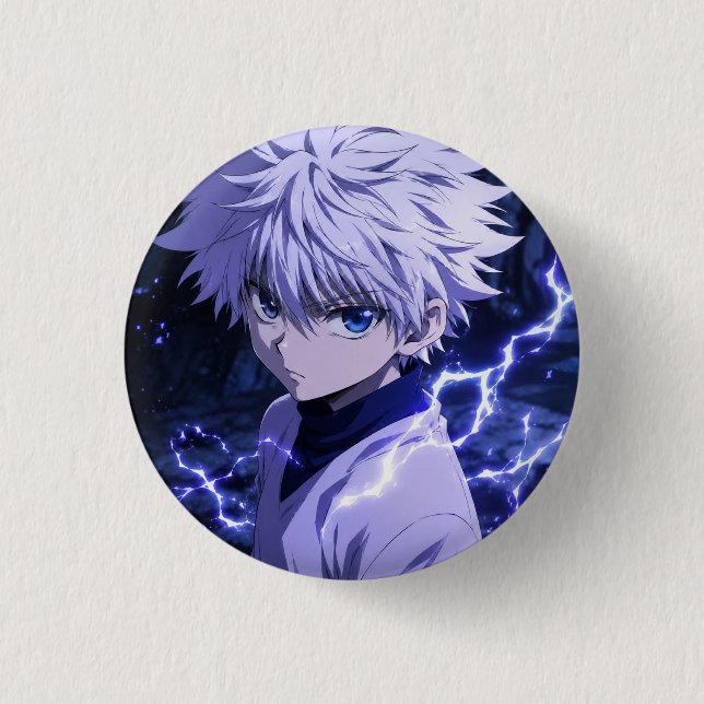 Killua Zoldyck Anime Button (Front)