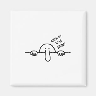 Kilroy Was Here Graffiti Art Magnet
