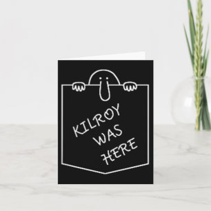 Kilroy Was Here Graffiti Art With Pockets Card