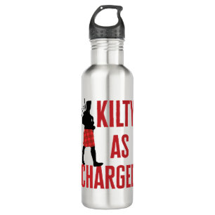 Kilty as Charged Funny Kilt Wearer Pun Joke 710 Ml Water Bottle