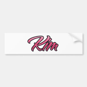 Kim faded pink sticker sticker