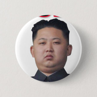 kim jong il bow 6 cm round badge