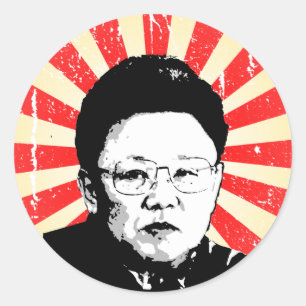 Kim Jong Il Classic Round Sticker