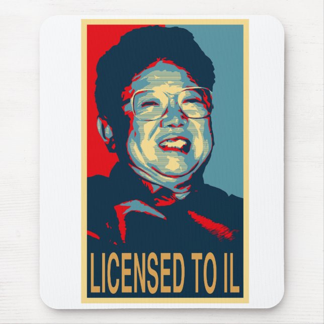 Kim Jong-Il Licensed To Il Mousepad (Front)