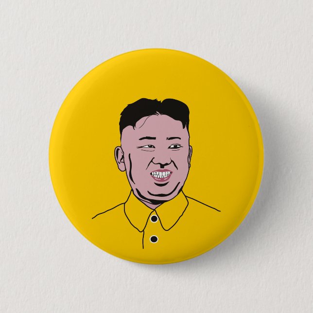 Kim Jong-un | 김정은 6 Cm Round Badge (Front)