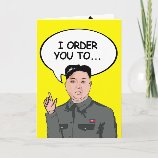 Kim Jong Un Birthday Card (Front)