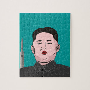 Kim Jong-un & nuclear missile Jigsaw Puzzle