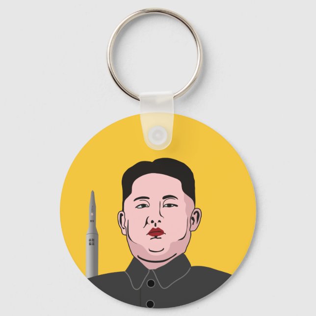 Kim Jong-un & nuclear missile Key Ring (Front)