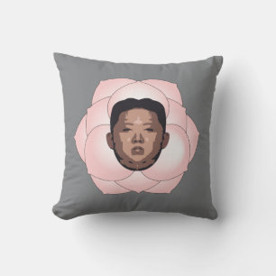 Kim Jong Un on Magnolia on Grey Cushion