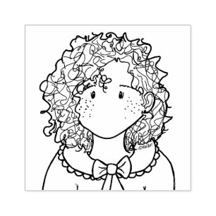 ©️Kim Niles CURLY GIRL Rubber Stamp