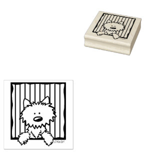 ©️Kim Niles KiniArt Westie Rubber Stamp
