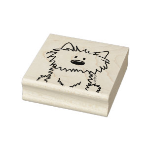 ©️Kim Niles KiniArt Westie Rubber Stamp