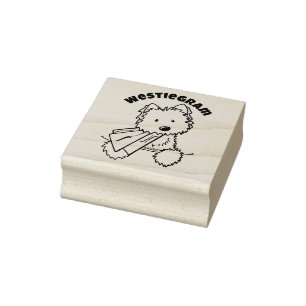 ©️ Kim Niles KiniArt Westie Rubber Stamp